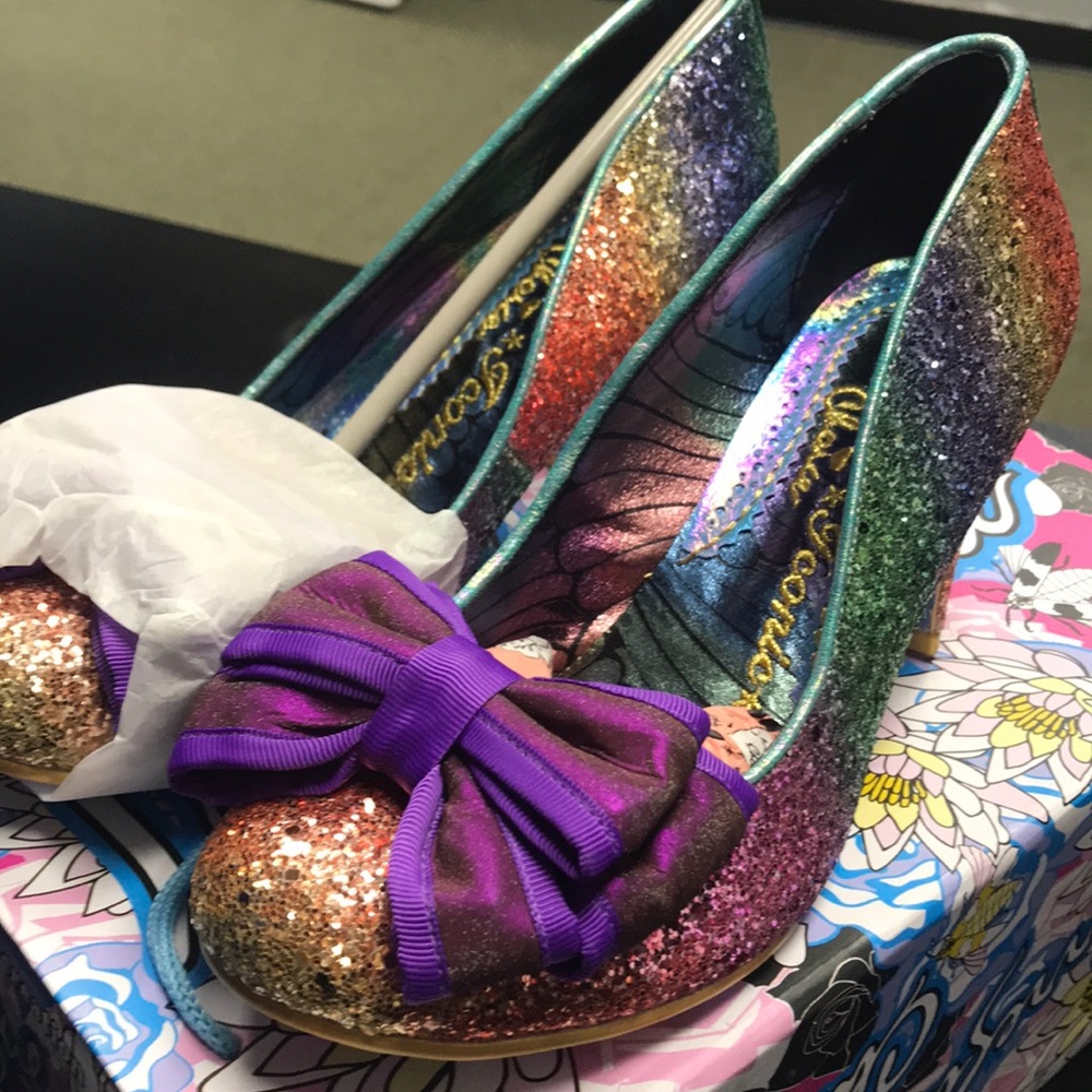 Irregular Choice Lady Ban Joe Rainbow Glitter 37